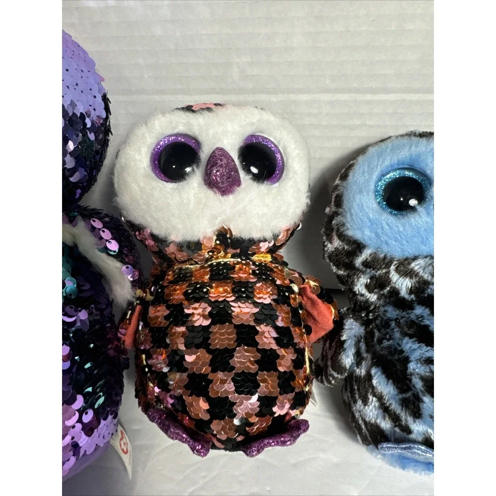 TY Flippables Sequin Plush - MOONLIGHT the Owl 9